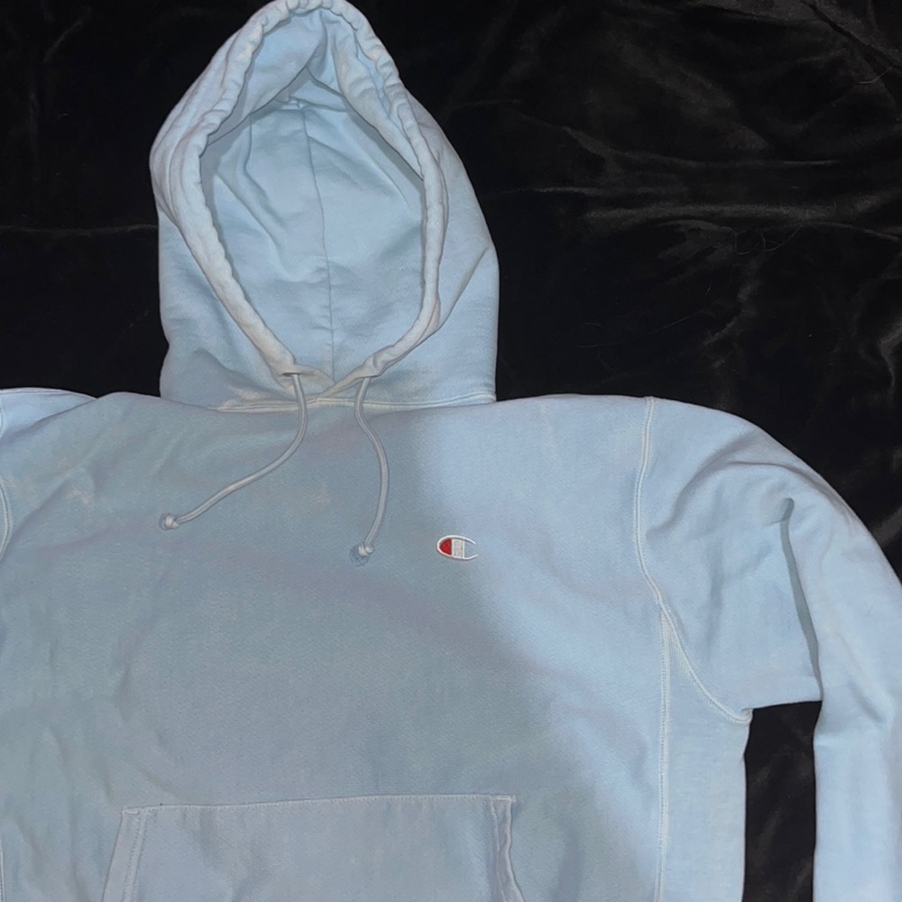Champion reverse weave baby blue sweatshirt